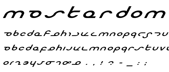 Masterdom Exp Italic font